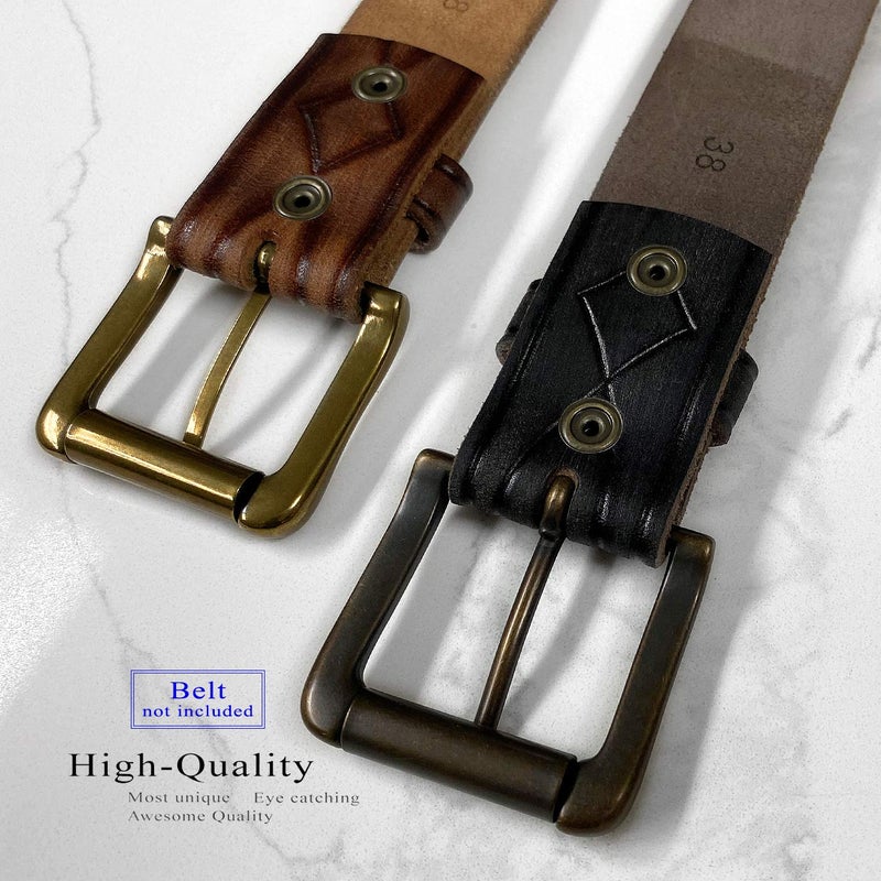 Belts.com Classic Single Prong Replacement Roller Belt Buckle, Fits 1-1/2" wide - Antiqued Brass - Image 5